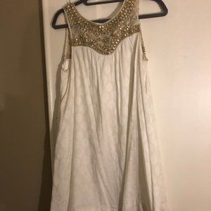 Anthropologie White Swing Dress